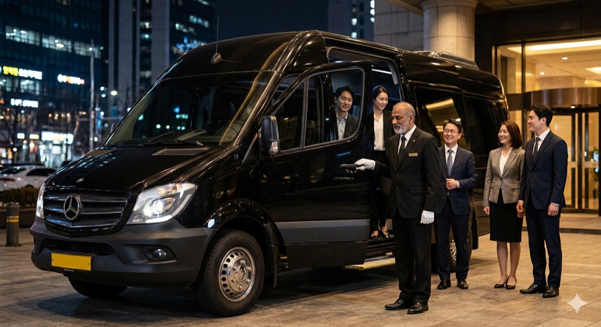Corporate executive chauffeur service
