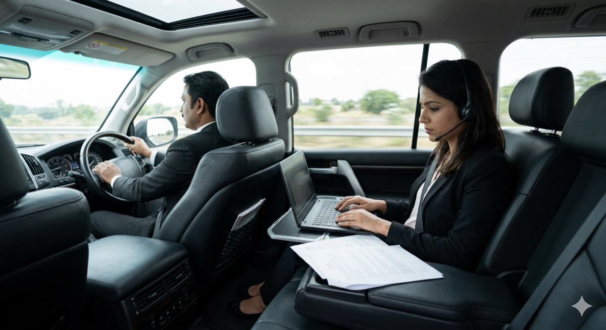 Wedding chauffeur and bridal car